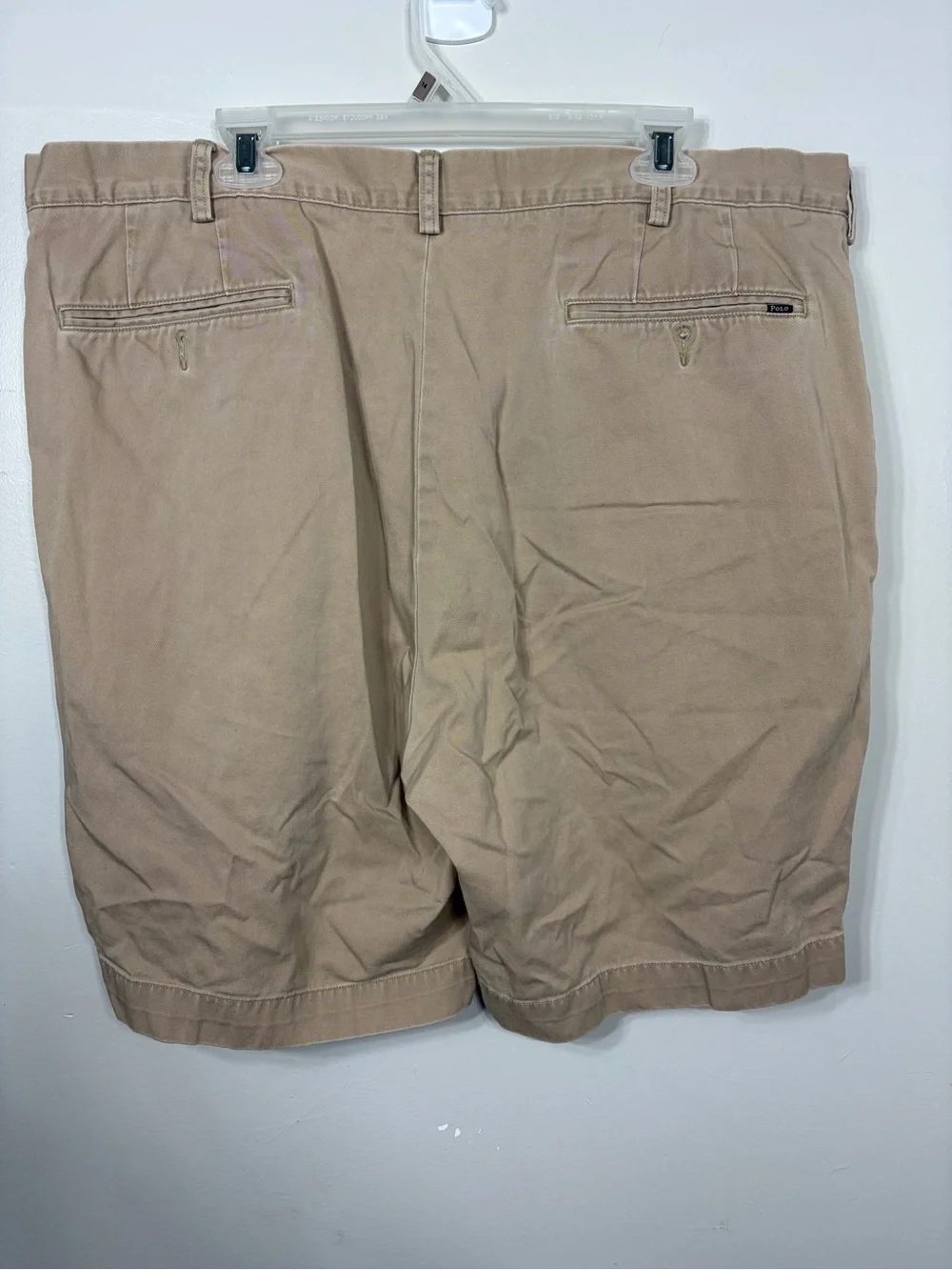 Polo Ralph Lauren Men’s 42T Khaki Chino Shorts Classic Casual Big Tall Beige